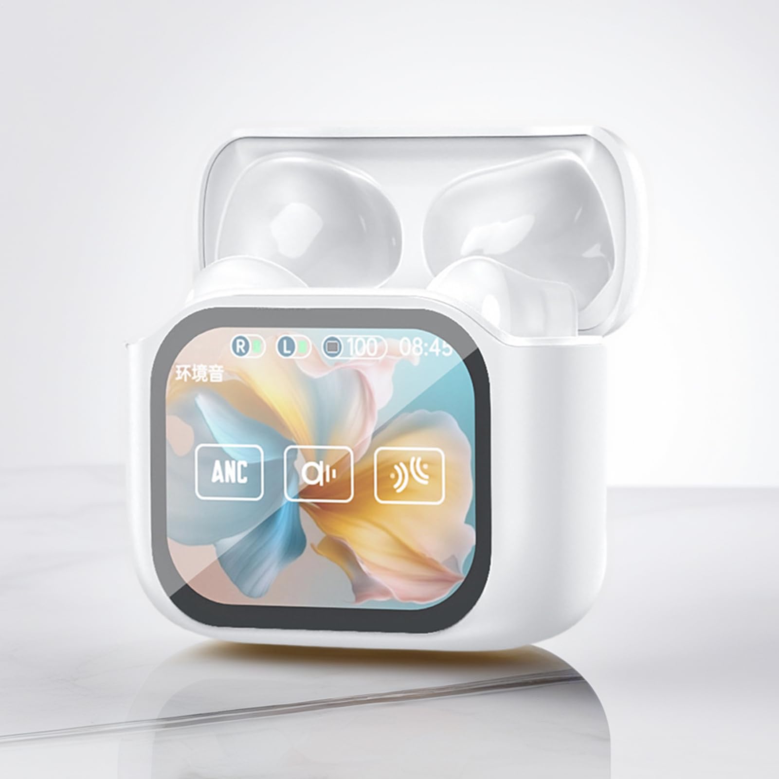 Auricolari per traduttori: dispositivo AI wireless, auricolare intelligente, traduttore vocale in reale, auricolare con display LED | Accessorio per la cancellazione del rumore per all