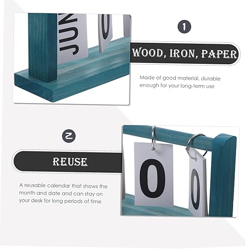 Miniatura 6 de Tofficu 4pcs Calendar Trinkets Accesorios Para Escritorio Desk Decoration Office Desk Accessories Metal Flip Calendar 2023 Desk Calendar Rustic