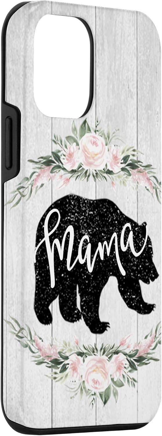 Cute Mama Bear Woodgrain Grey Shabby Chic Vintage Distressed Case for iPhone 12 mini