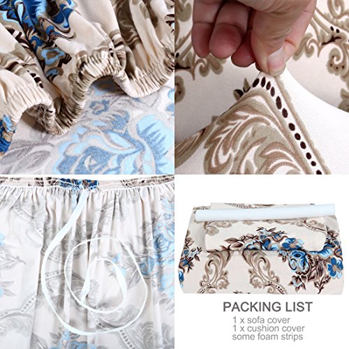 Uxcell Stretch Sofa Cover Printed Couch Slipcovers For Sofas Love Seat Armchair Universal Elastic Furniture With One Pillowcase, Large #TOP5