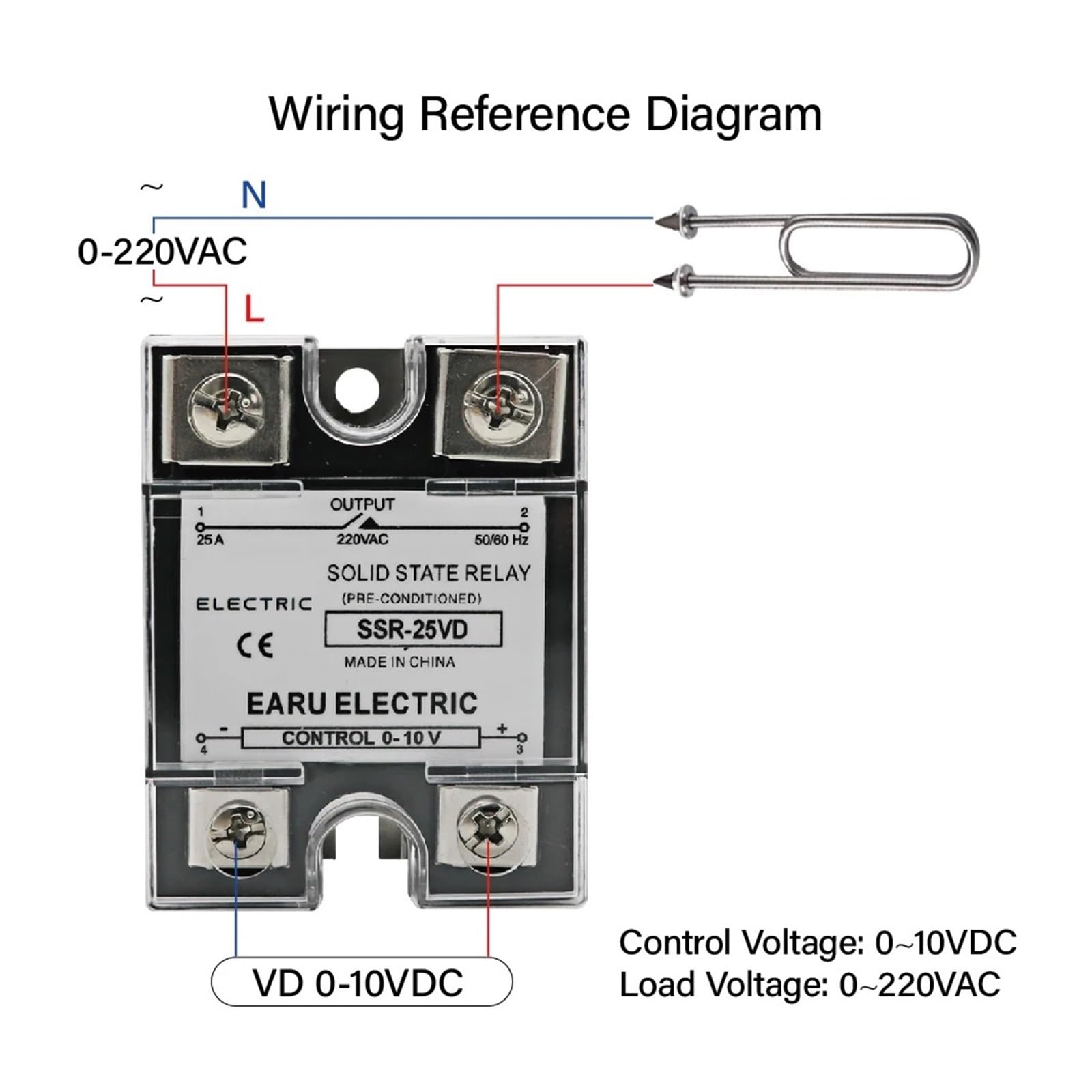 SSR-10VD SSR-40VD SSR 25A 80A 100 Spannung regler modul eingang 0-10V ausgang 220VAC kühler(80A)
