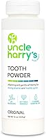 Uncle Harry's All-Natural Tooth Powder 16oz - Baking Soda, Calcium Carbonate & Peppermint Oil for Gentle, Chemical-Free Clean