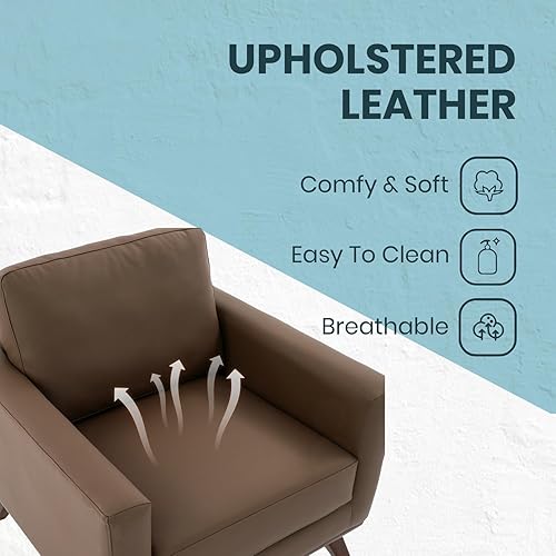 Miniatura 28 de LeisureMod Chester - Silla moderna y contemporánea con patas de madera de abedul maciza, color gris Gris,Malla beige,Cognac Tan,gris topo,Negro