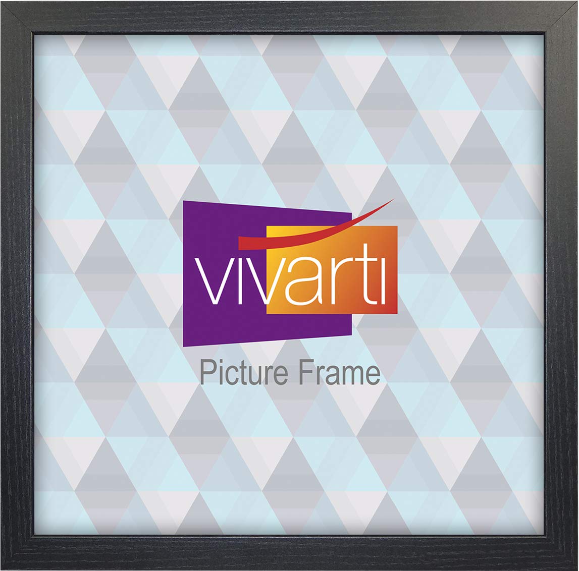 Vivarti Black Thin Ash Picture Frame 50 X 50 Cm - 50 X 50Cm Frame - Photo Frame - 50X50 Frame With Clear Styrene Sheet & Wall Mounted Hook – 50 X 50Cm