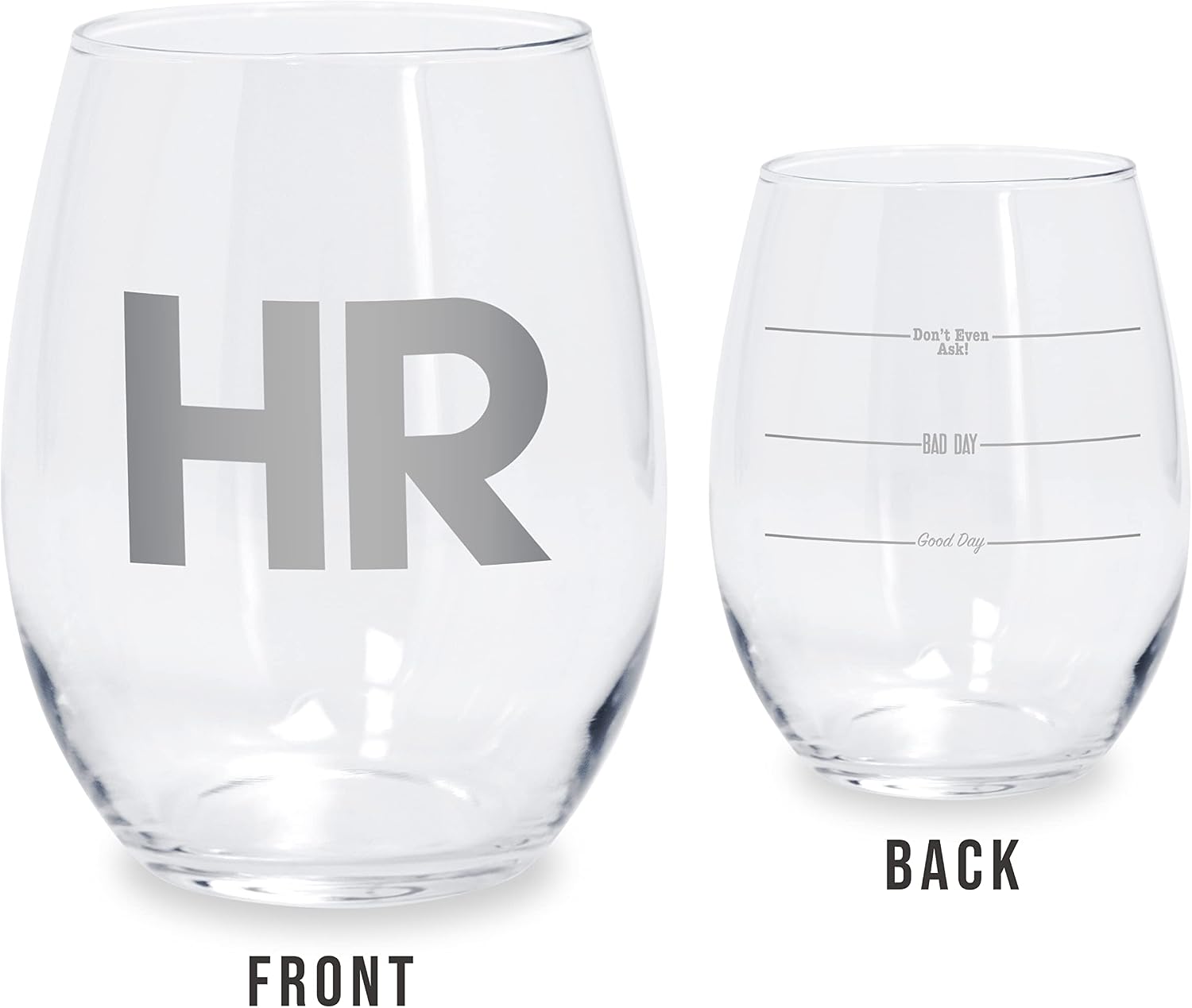 Bad Bananas Human Resources Gifts for Women - 21 oz Stemless Wine Glass