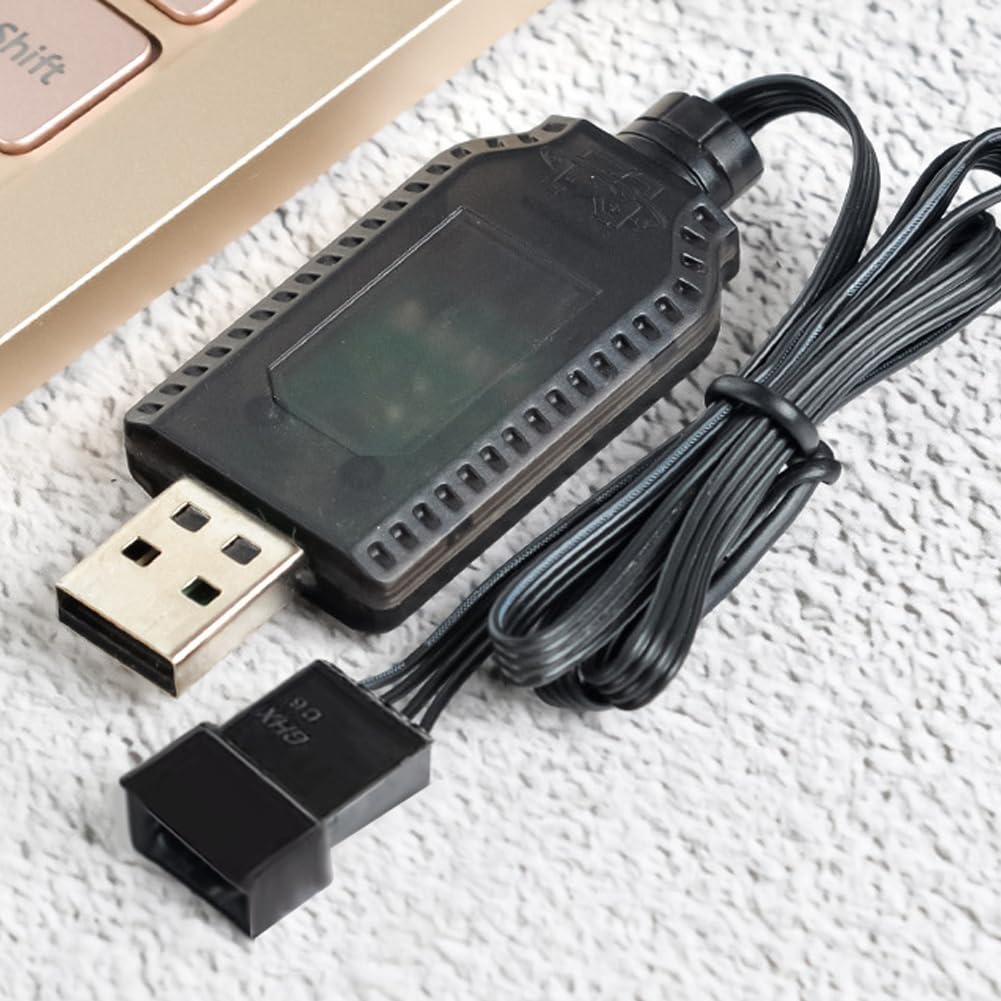Chargeur USB Universel Pour Batterie LiPo 7,4V - Connecteur SM-3P - 2 Câbles - Pour Voitures RC, Drones, Bateaux