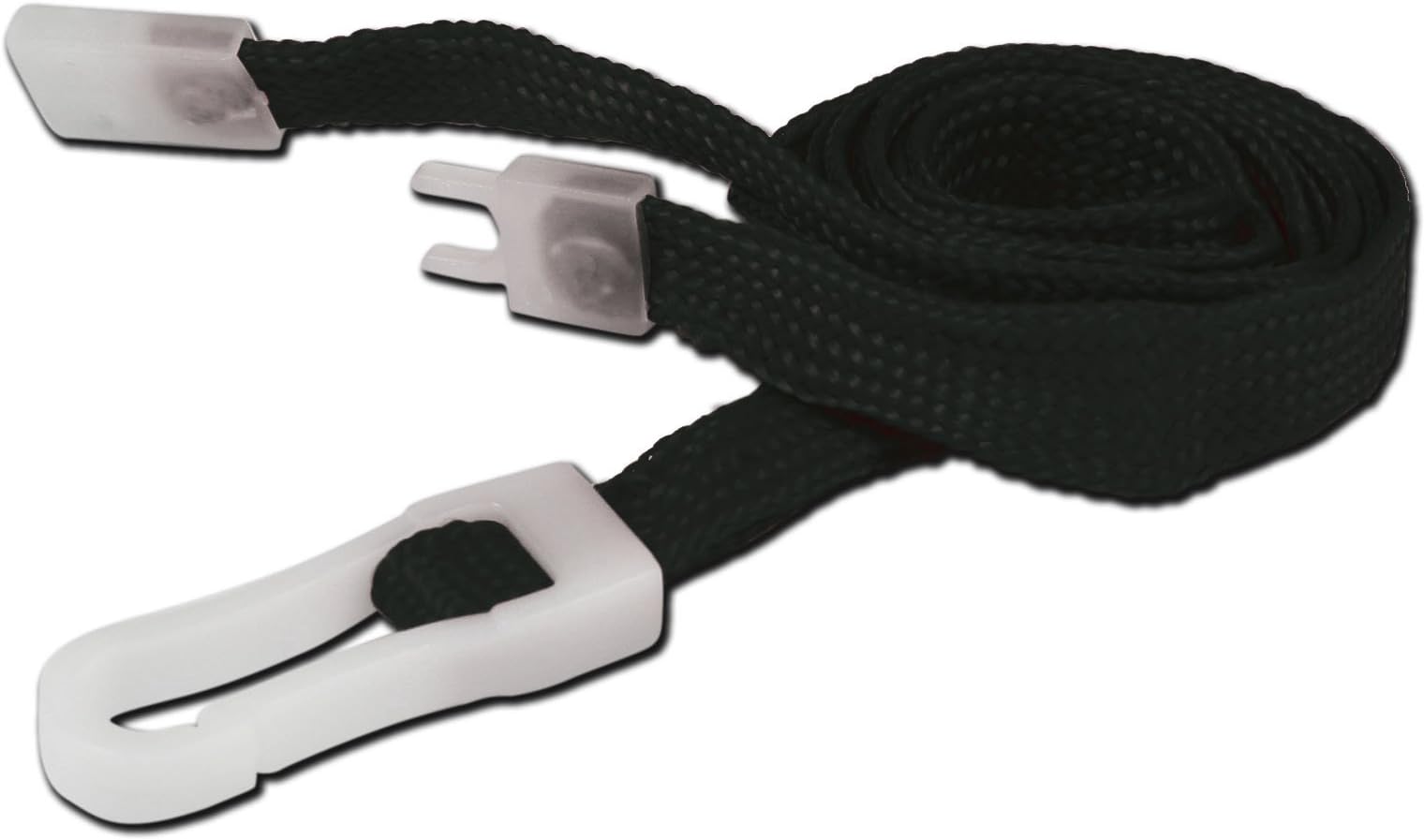 Lanyard Neck Strap ID Card Pass Badge Holder Neck Strap Safety Breakaway x 10 (Black Plastic Clip) by ID Card It