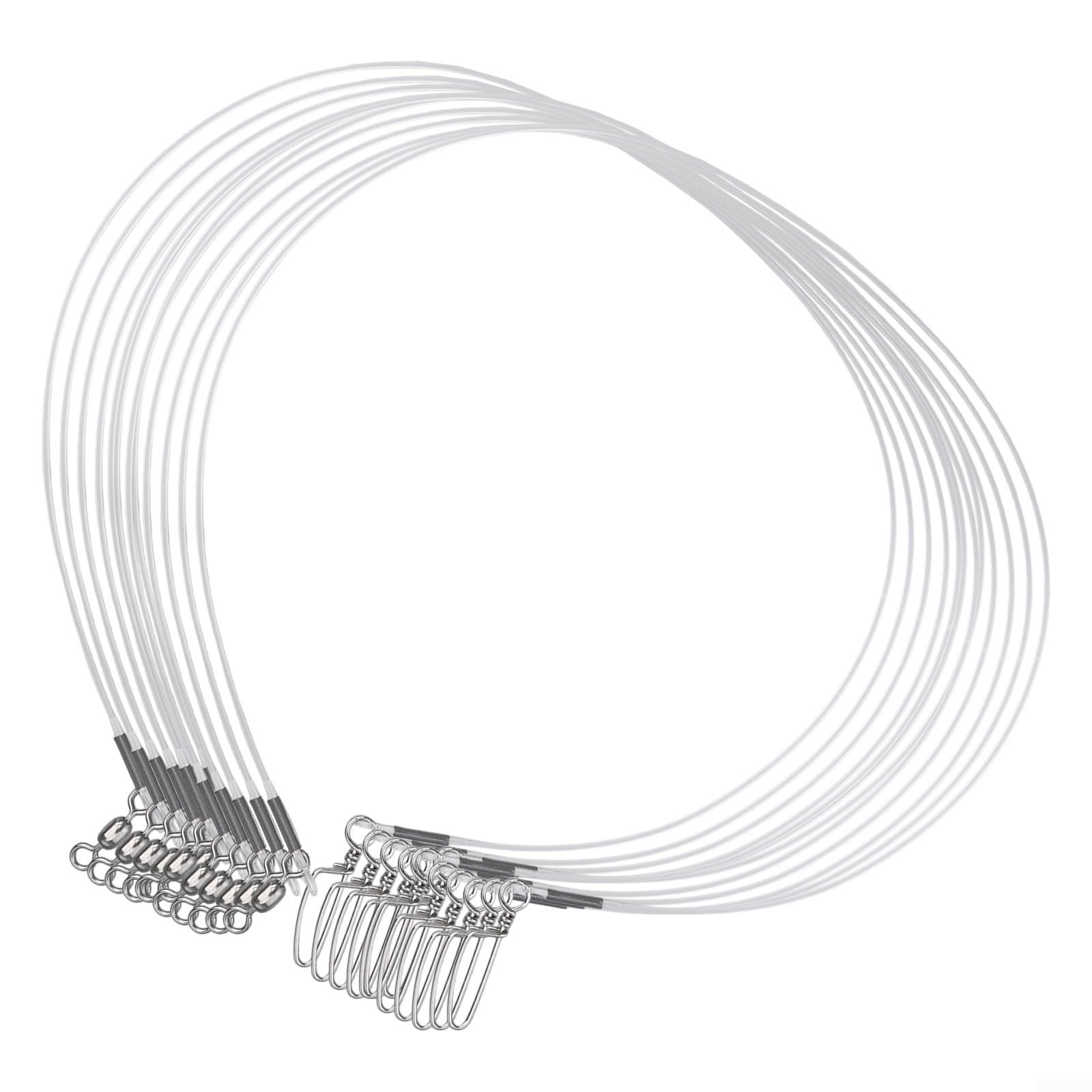 Co-polymer Fishing Leader Wire 12pcs Abrasion Resistant(18in-45lb)