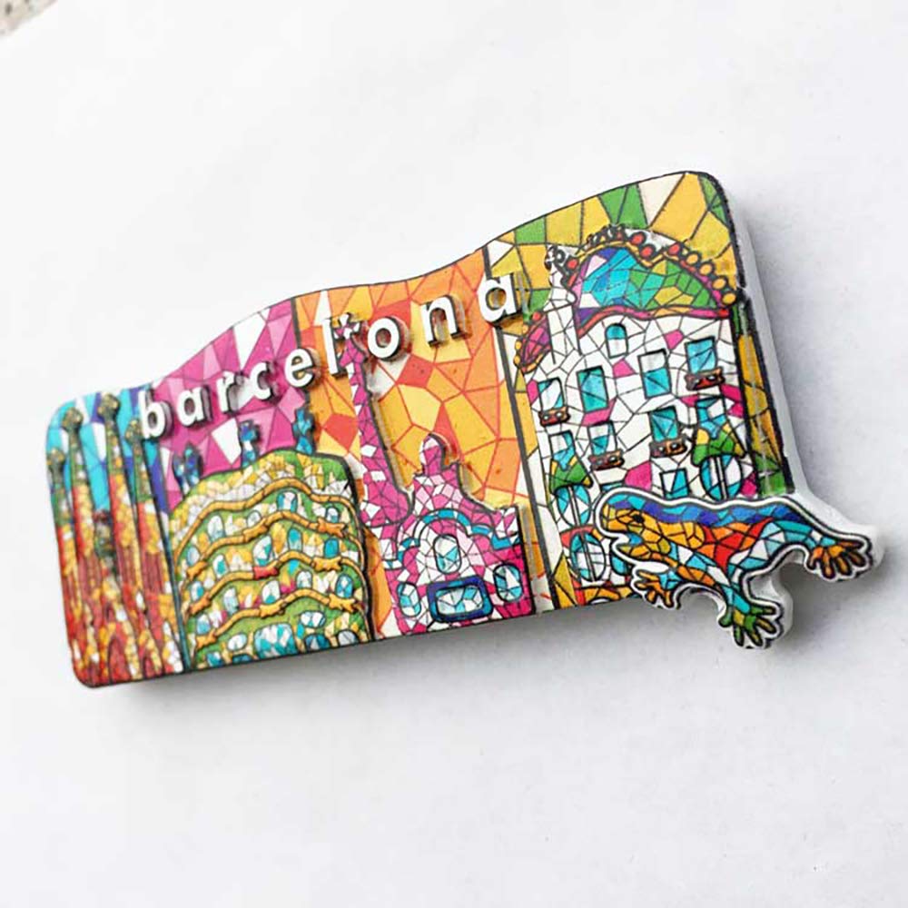 Barcelona España Imán De Viaje Recuerdo 3D Resina Colección