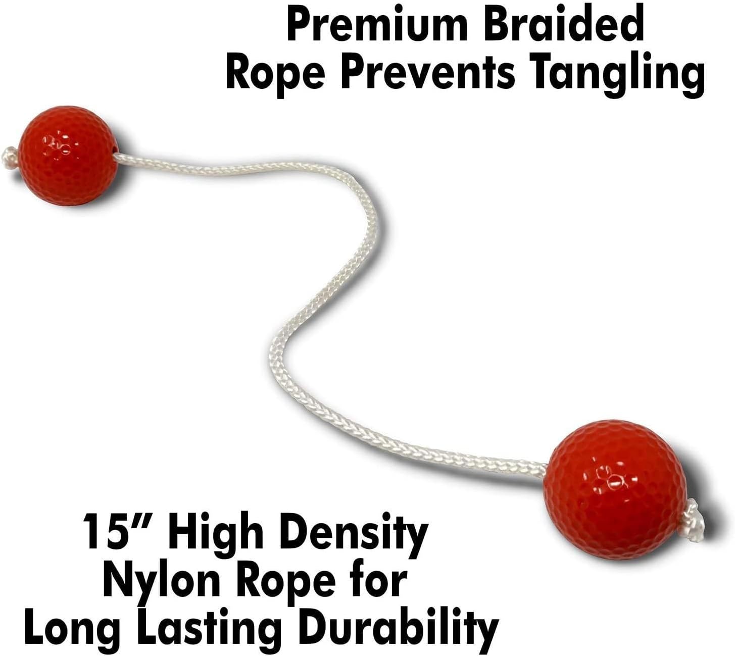 Ladder Ball Replacement Balls Ladder Balls Made from Real Golf Balls Suit Indoor & Outdoor Game-6 Pack（Three Blue and Three Red ）