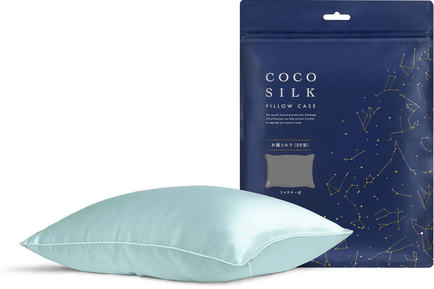 Amazon｜[COCOSILK]シルク 枕カバー 片面 25匁 ファスナー 43×63 50×70