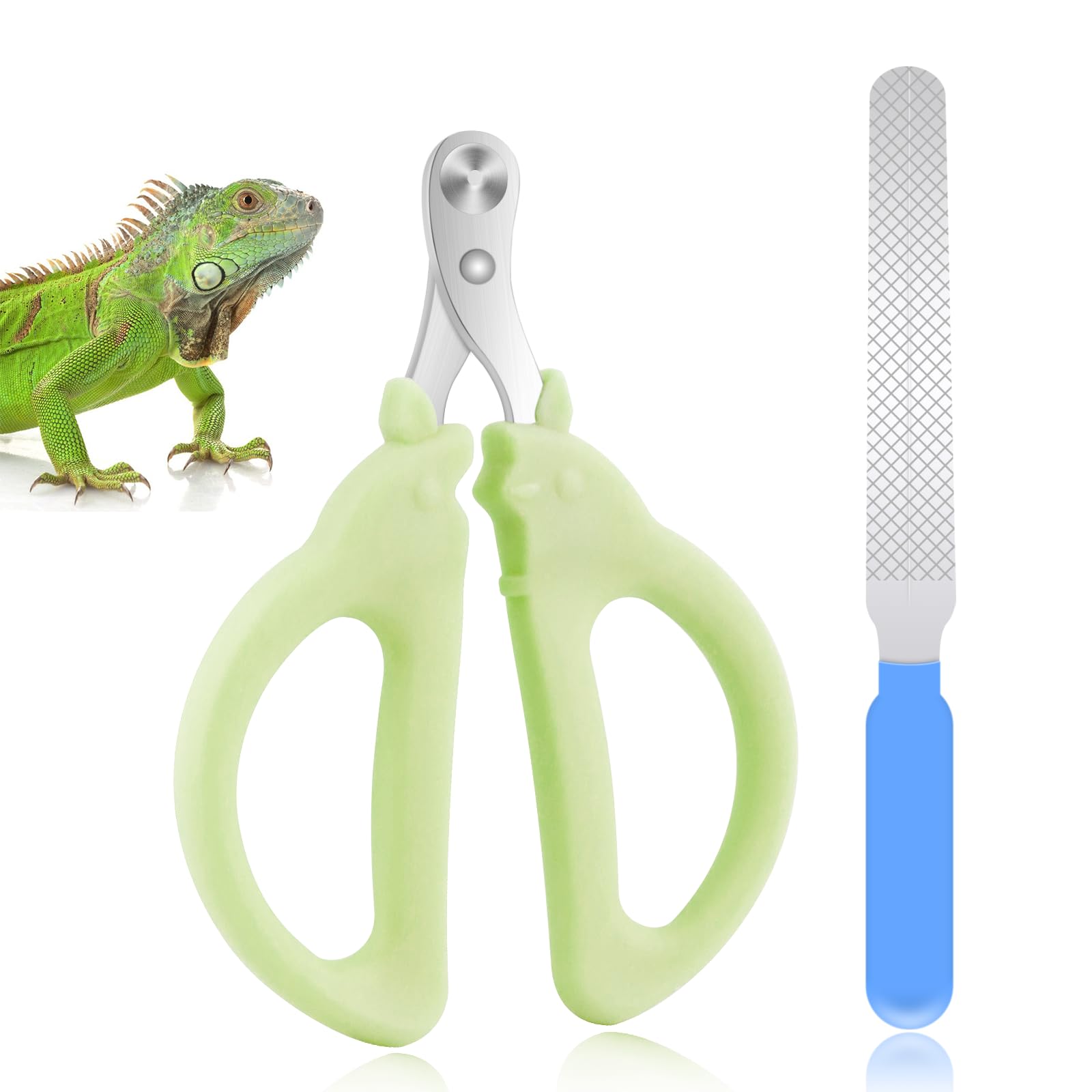 Cat Nail Clippers with Nail File, Kitten Claw Nail Clippers for Trimming, Stainless Steel Pet Bearded Nail Clippers Tool for Dragon, Guinea Pig,