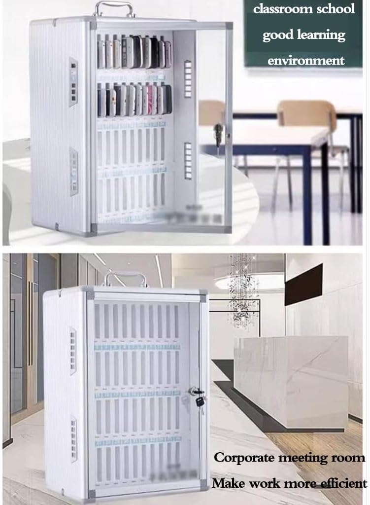 Mobile Phone Storage Cabinet - Wall-Mounted Safe Deposit Box for Schools, Factories, and Offices - Staff Locker with Cooling Holes - Secure Mobile Phone Organizer (Color: S)