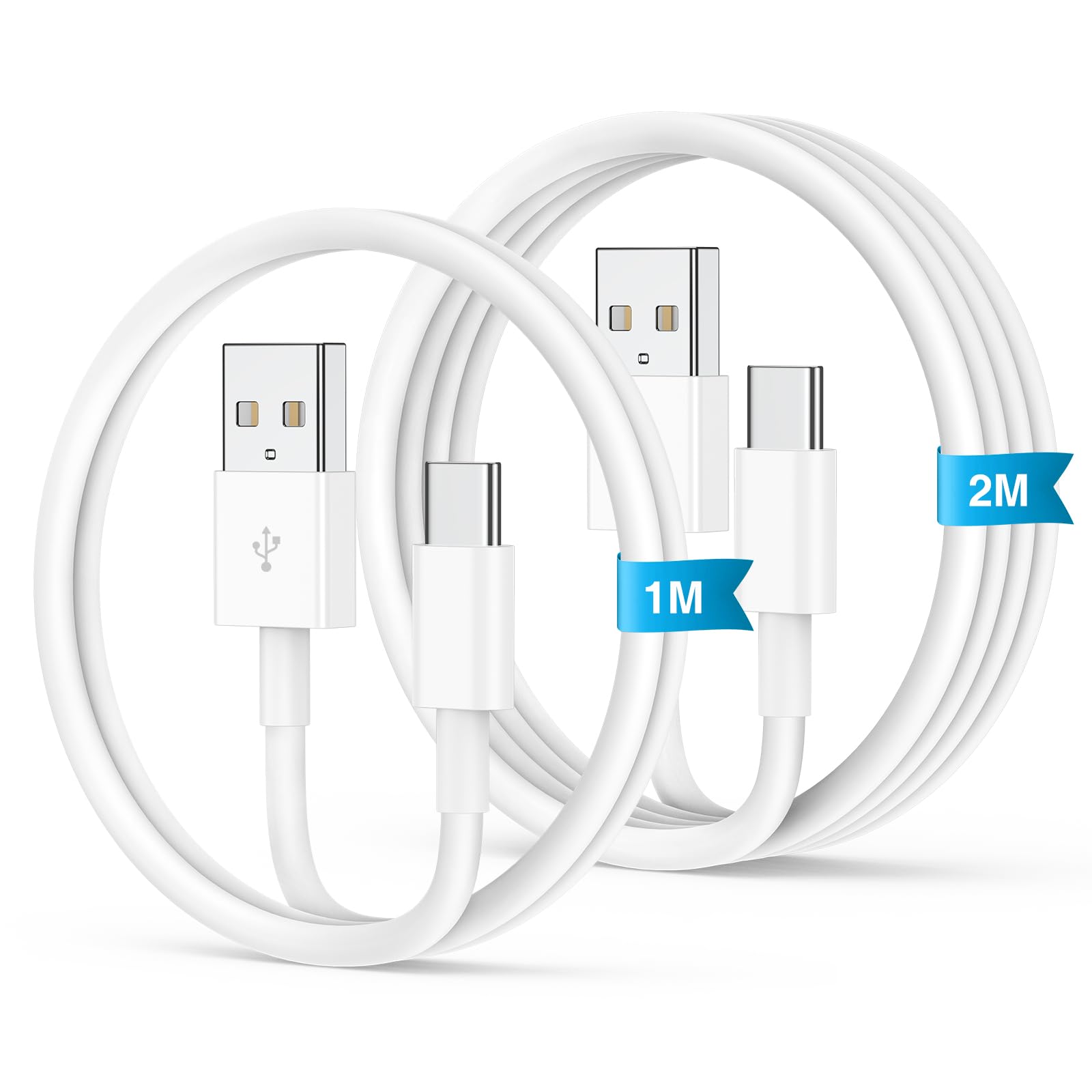 USB C Kabel für iPhone 17 16 15 Carplay Ladekabel [ 2Stück 1M+2M ],USB auf USB C Kabel Apple Carplay,USB Type-C Schnellladekabel für iPhone 17/16/15 Pro Max/Plus/Air,Android Auto Handykabel