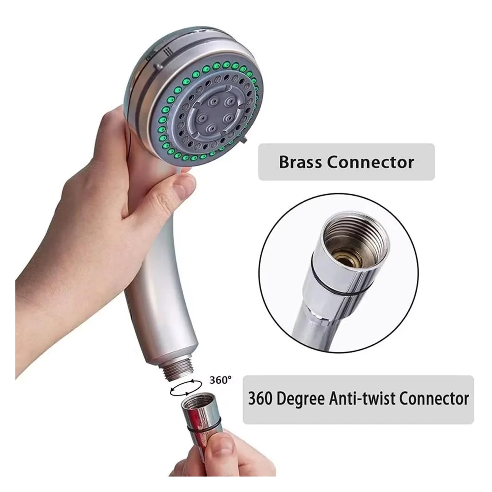Manguera de ducha de alta presión de 1,5/2/3/4 m, tubo de fontanería flexible universal de PVC G1/2 pulgadas para accesorios de baño y manguera gris antigrietas