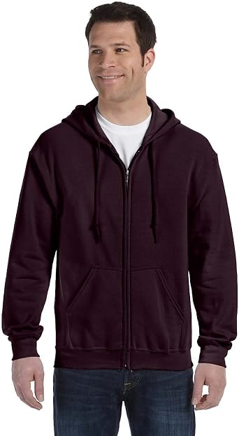 Product of Brand Gildan Adult Heavy Blend 8 oz, 50/50 Full-Zip Hood - Dark Chocolate - 2XL - Instant Savings of 5% & More