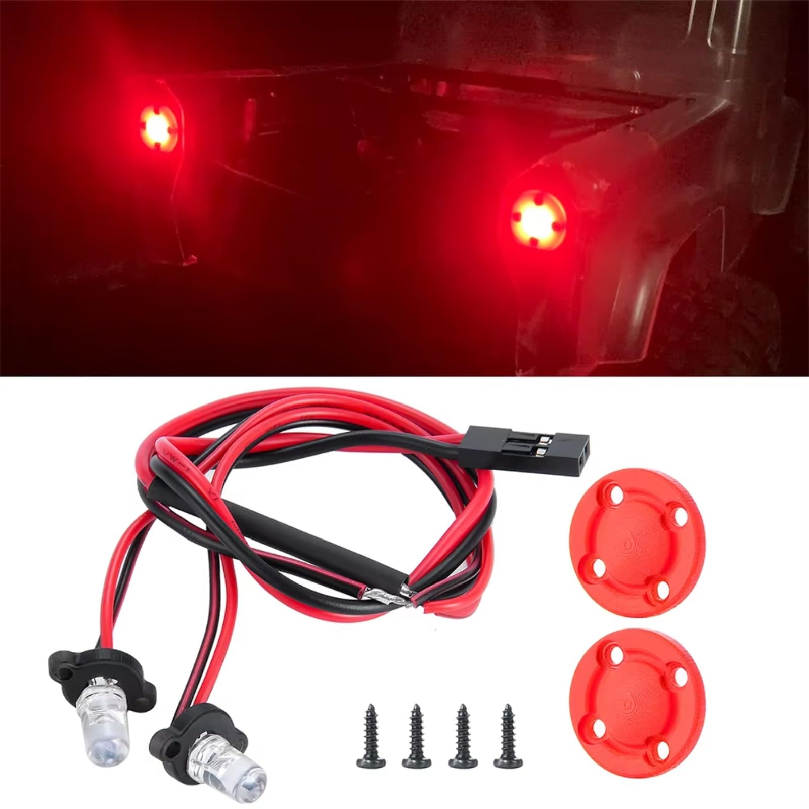 Luce Auto Rc Per Vanquish Products Vs4-10 Per Phoenix Vps09007 1/10 Fanale Posteriore Faretto Luce Rossa Parti Aggiornamento Auto RC