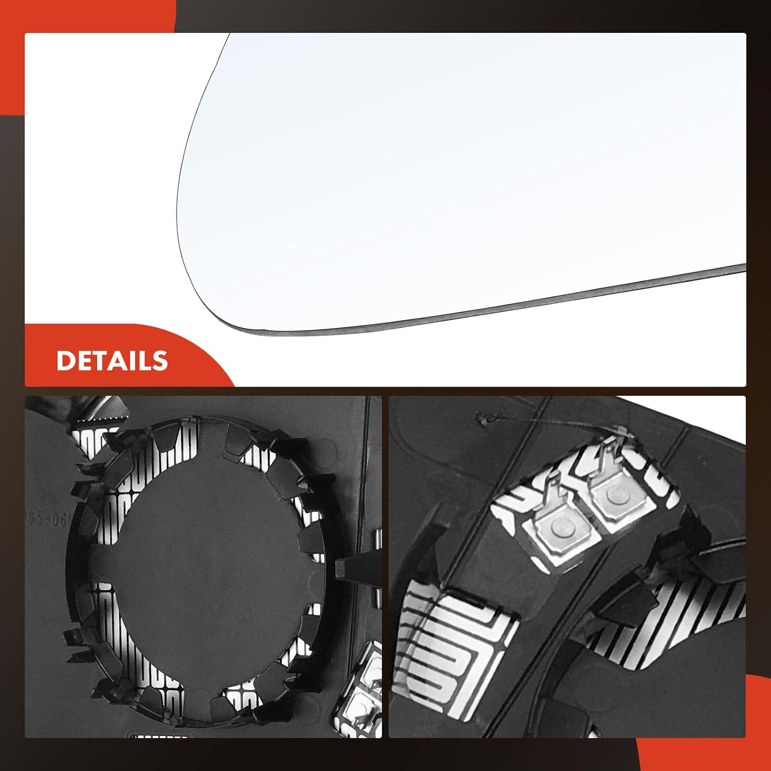 A-Premium 2-PC Driver and Passenger Side Heated Mirror Glass with Backing Plate Compatible with Audi A3, A4 Quattro, A5 Quattro, A6 Quattro, allroad, Q3, Q3 Quattro, S5, S6 - Exterior Side View Mirror