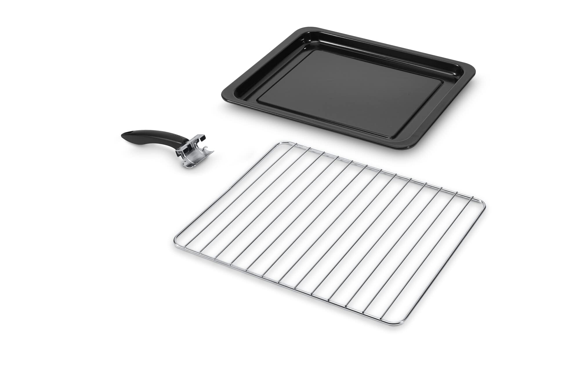 De'Longhi Four électrique, 5 niveaux de cuisson, température 80 – 230 °C, minuteur, capacité 40 L, comprend plaque de cuisson, grille et pince EO40112.BK, puissance 2000 W, noir