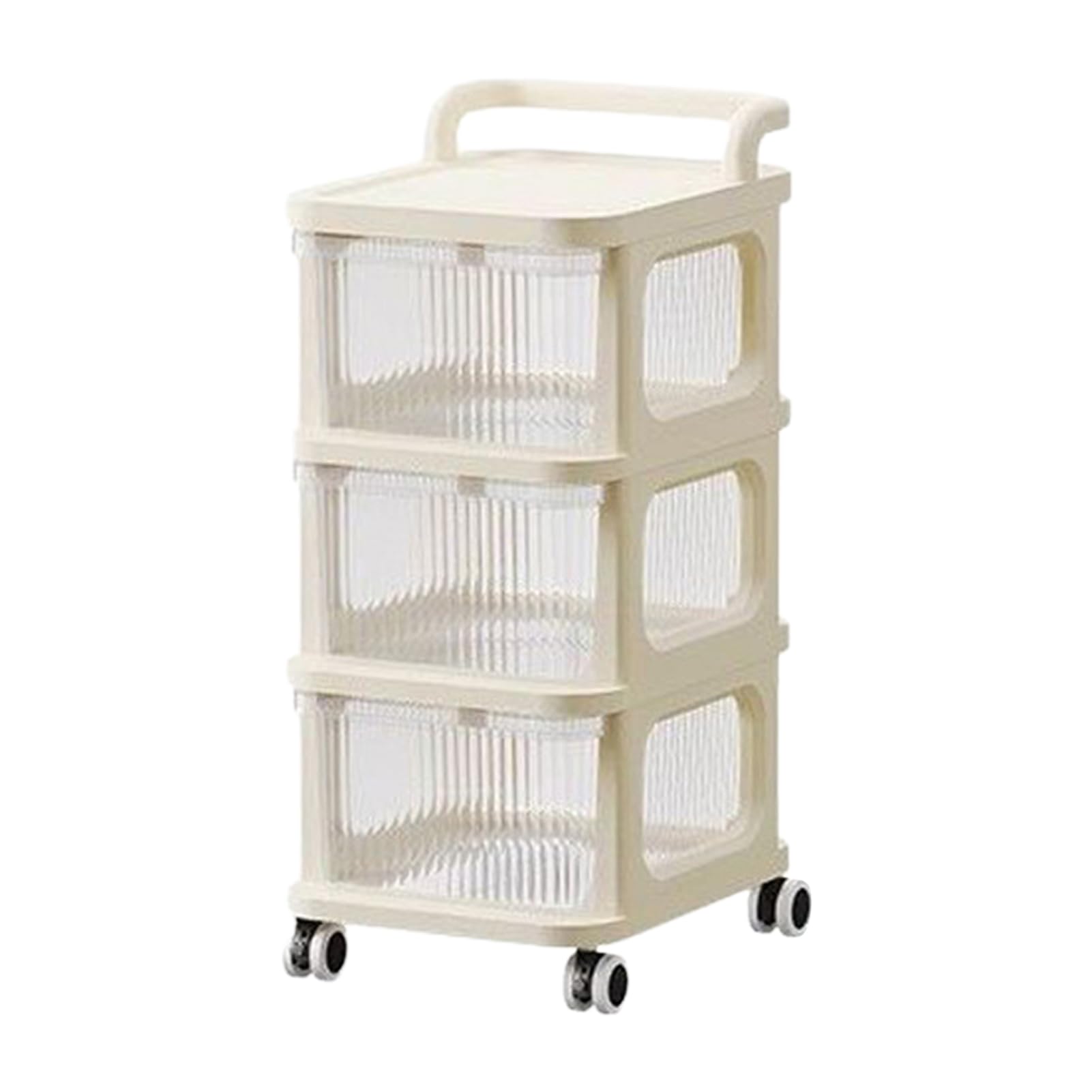 Tiroir amovible transparent pour chariot utilitaire polyvalent de rangement
