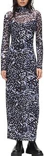 KARL LAGERFELD JEANS, Damen, Ls Mesh Lights All Over Print Kleid, Bodycon-Passform