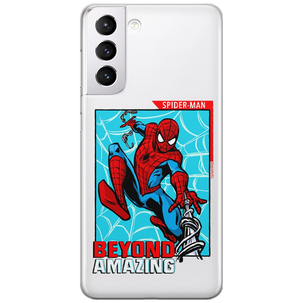 ERT GROUP mobile phone case for Samsung S21 original and officially Licensed Marvel pattern Spider Man 041 optimally adapted to the shape of the mobile phone, partially transparent