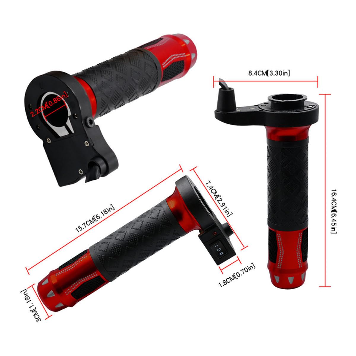 1 Paire poignée électrique de poignée chauffante Scooter Poignées chauffantes pour Scooter Motos électriques Guidon Electrique Guidon de chauffé à Chaud réaménager