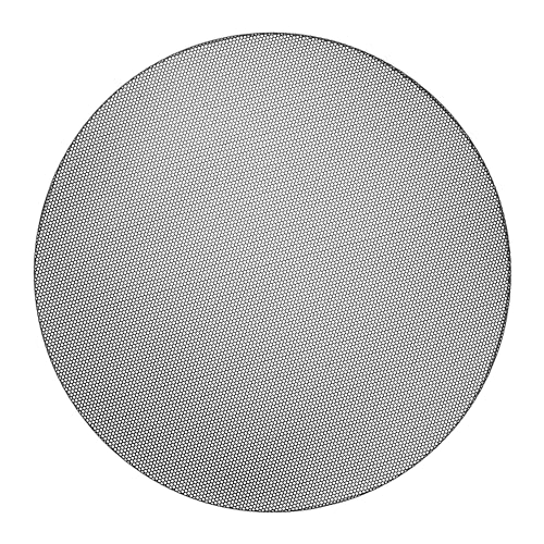 ACROPIX ユニバーサル8.5"スピーカーグリルメッシュ オーディオサブウーファー用 223x6.5mm フレームなし ブラッ ク - 1個入り