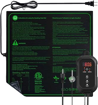 20"x20" Durable Seedling Heat Mat with Thermostat Controller