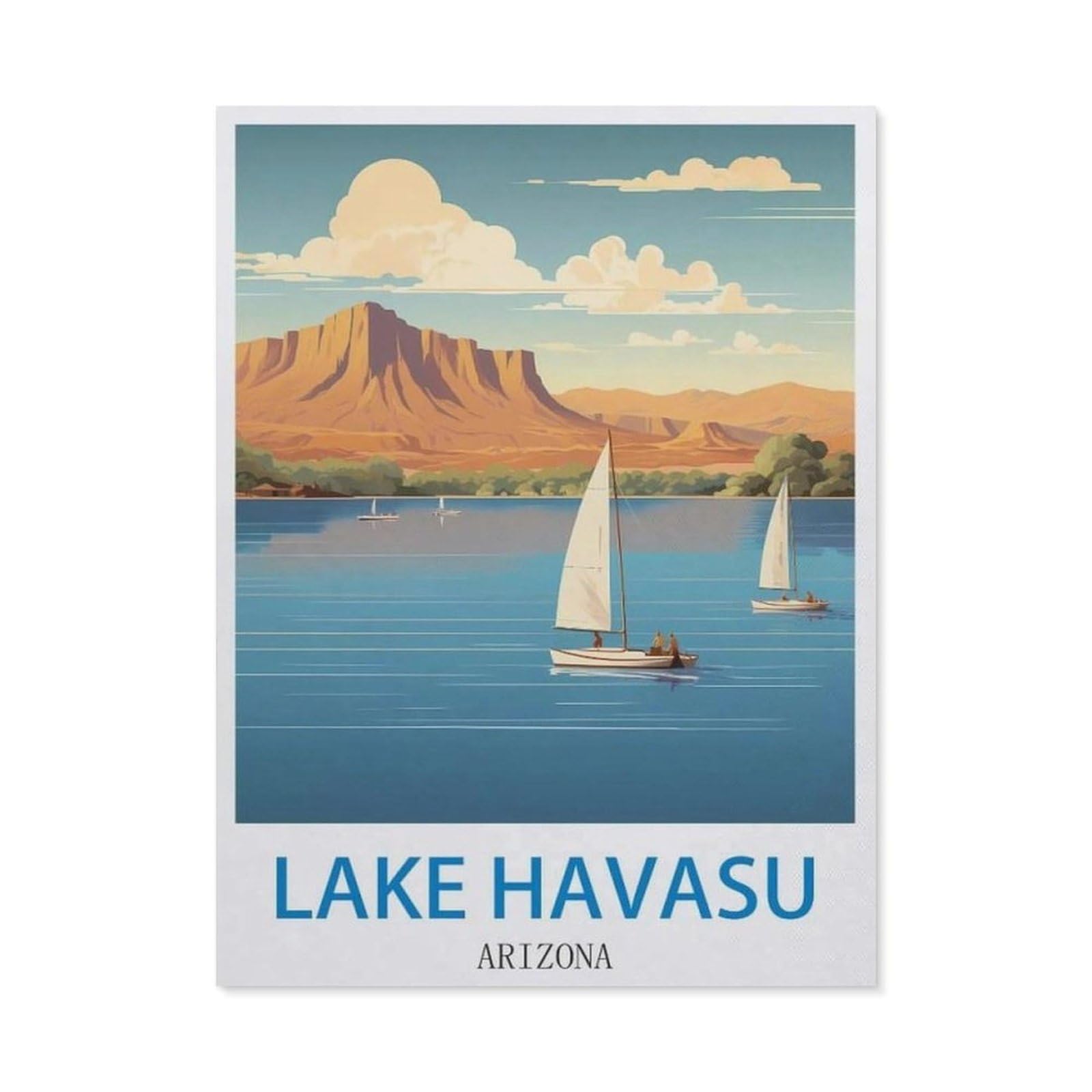 Lake Havasu Arizona，Retro Metal Tin Sign Vintage Sign For Home Coffee Wall Decor(15x30cm）6x12 inch-ED43