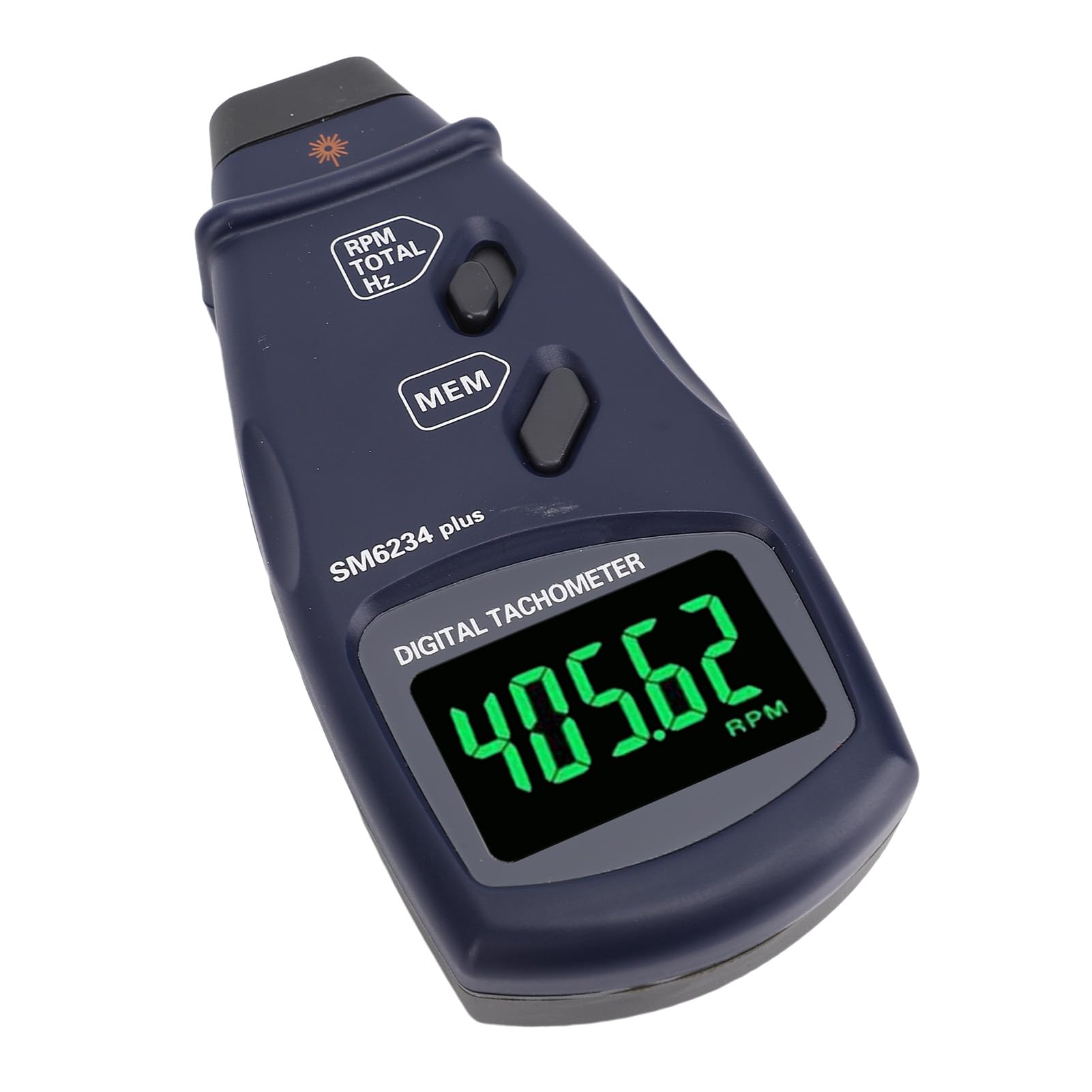 Cryfokt Digitaler Drehzahlmesser, Drehzahlmesser, 2,5 99999 U/min, Berührungsloser Fotoelektrischer mit LCD-Hintergrundbeleuchtung, Hochpräziser Motordrehzahltester für Kleine Motoren, Mo