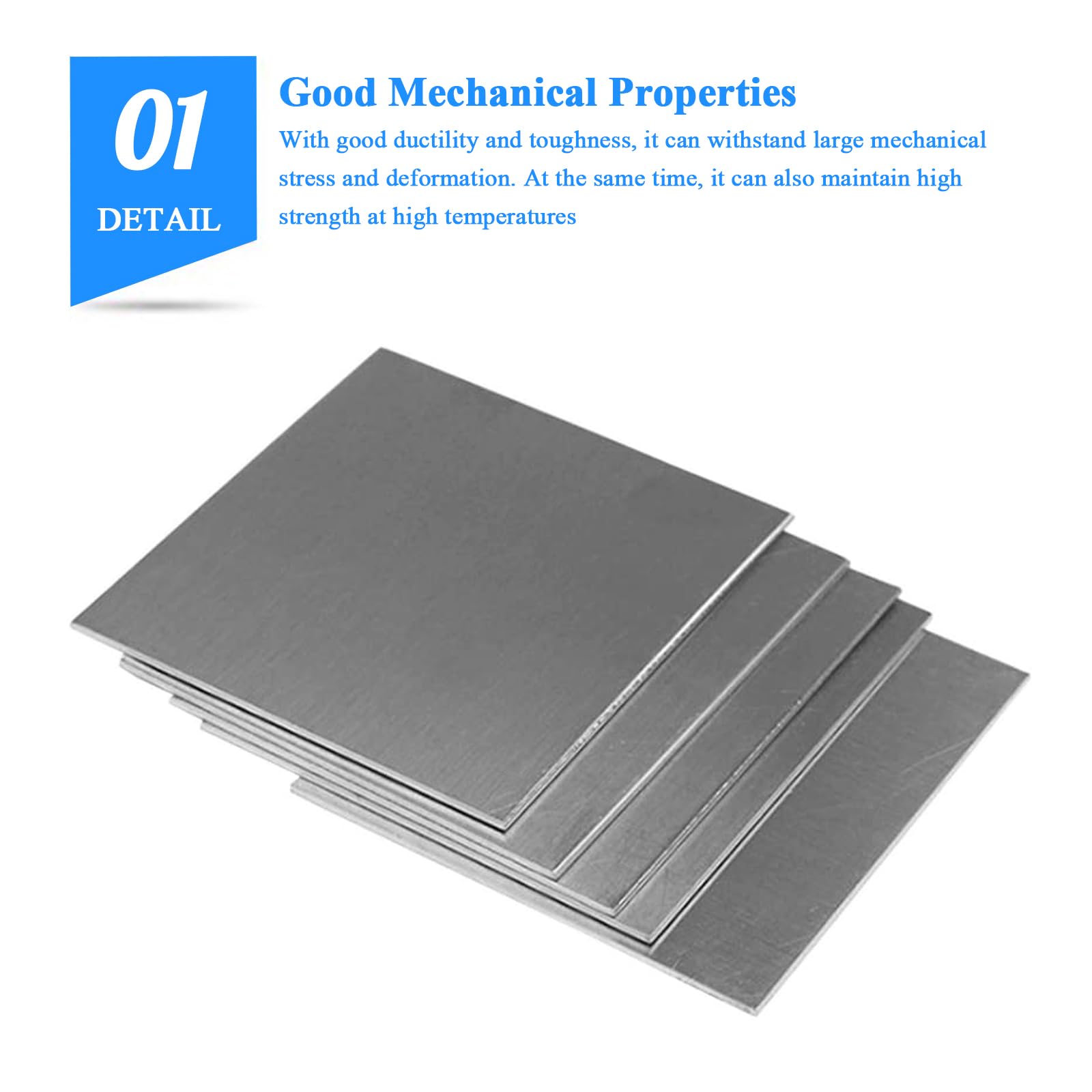 WSYCWG 1.5×50×50mm, Pure Nickel Plate 50×50Mm Thickness 1-5Mm Suitable for Battery, Electroplating, and DIY Projects, Multiple