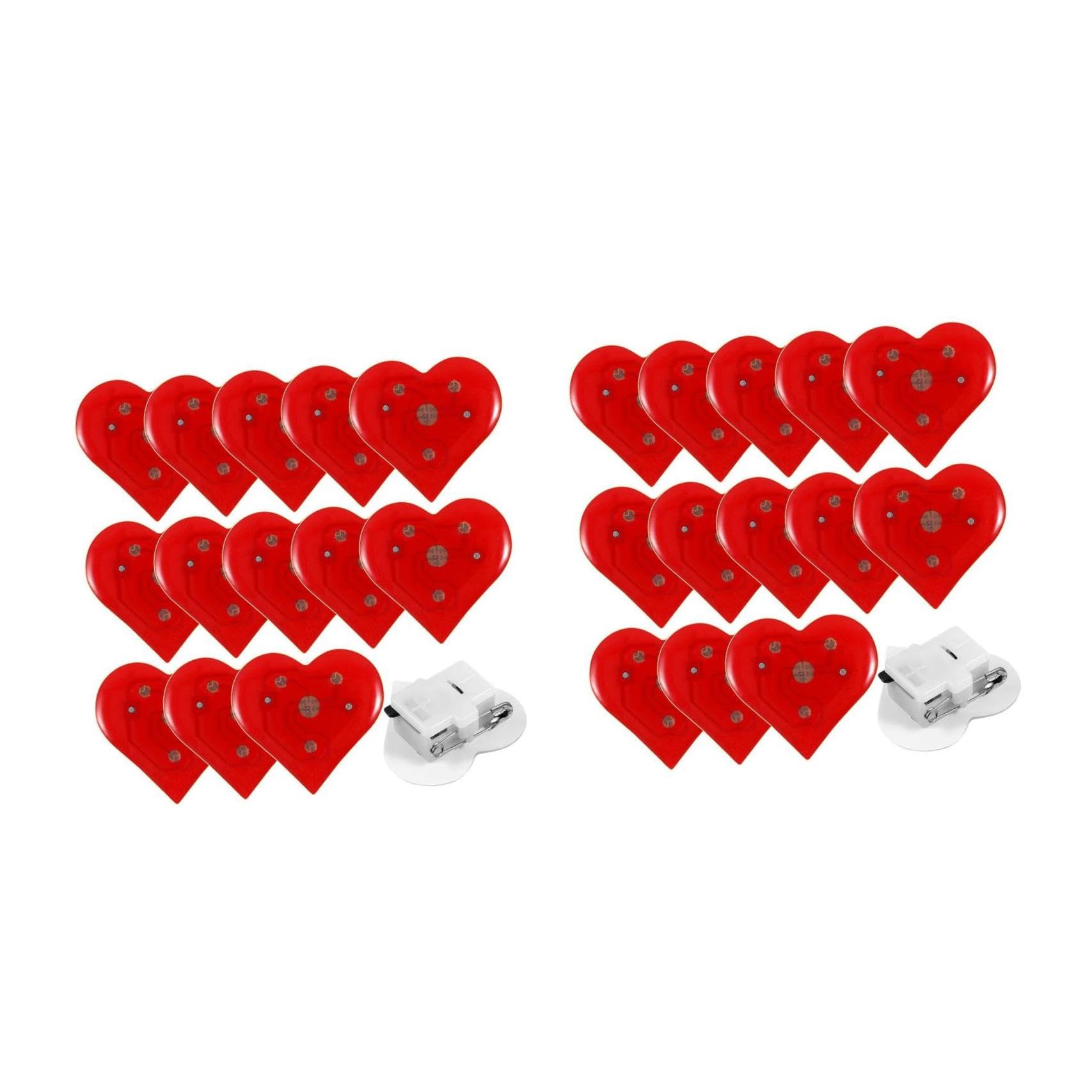 36stücke Teiliges Roter Herz-broschen Für Valentinstag Leuchtende Anstecknadeln Für Frauen Für Partys Und Festliche Anlässe Als Romantisches Und Dekoration