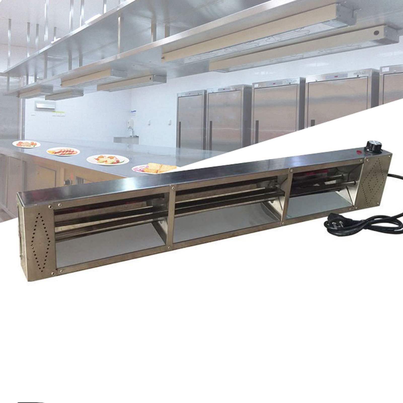 Lampada Riscaldante da Cucina per Alimenti, Lampada Riscaldante Commerciale Scaldavivande, per Buffet, Hotel, Mensa Mantiene Al Caldo Cibo e Stoviglie