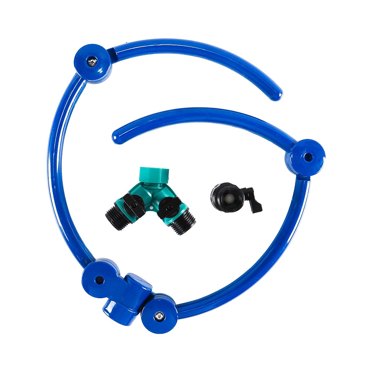360-Grad-Baumbewässerungssystem, Bewässerungsring, Kreissprinkler mit Y-Schlauchverteiler zur gezielten Bewässerung von neuen Bäumen, Sträuchern, Hochbeeten und Pflanzen im Freien
