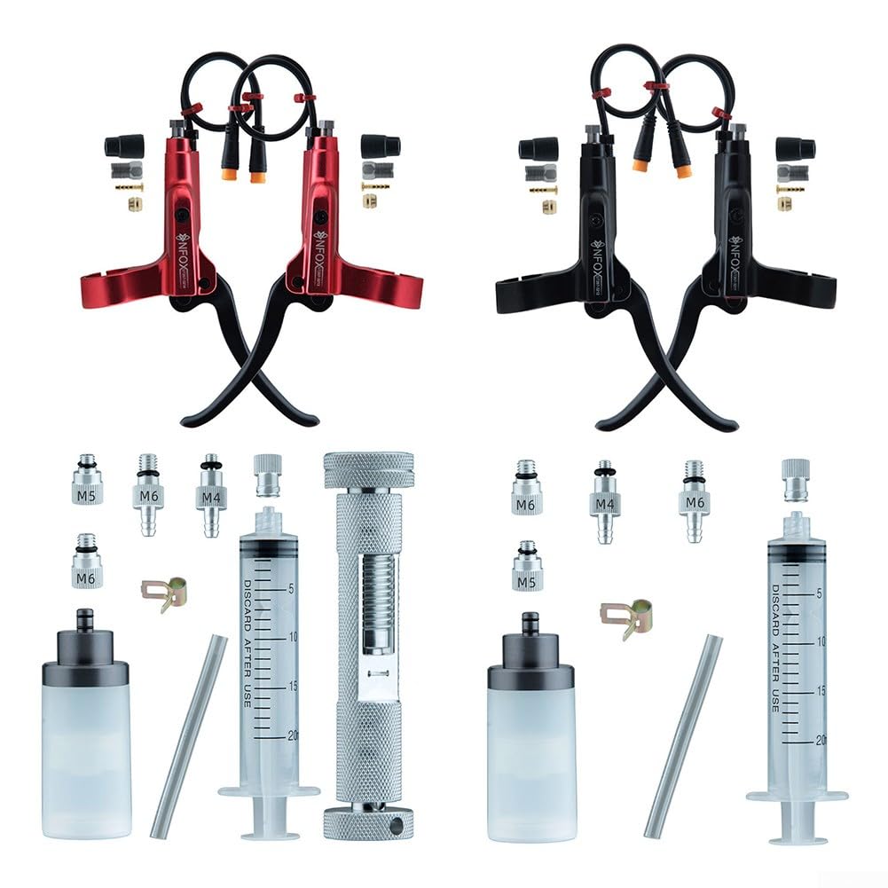 RANRAO Fiets remhendel, elektrische fiets rem handvat 3 Pin, aluminium fiets remmen hendel voor e-bike voor Bafang Hall Motor Hydraulische rem