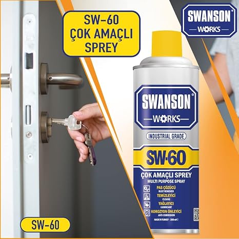 GE Swanson Works SW-60 Pas Sökücü Yağlayıcı Korozyon Önleyici Çok Amaçlı Multi Sprey 400 ML