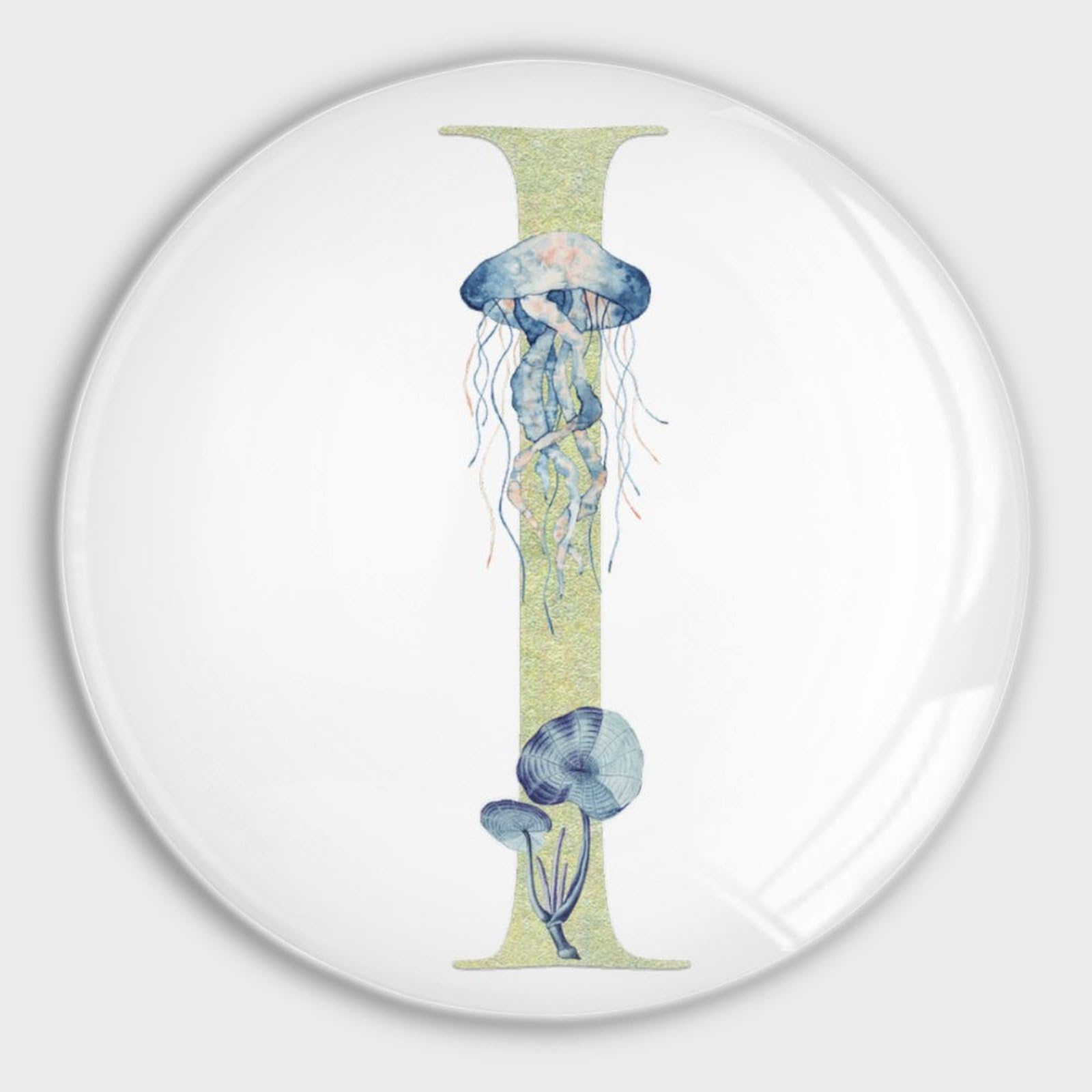 Aimants en verre pour tableau blanc armoire et frigo lettre I