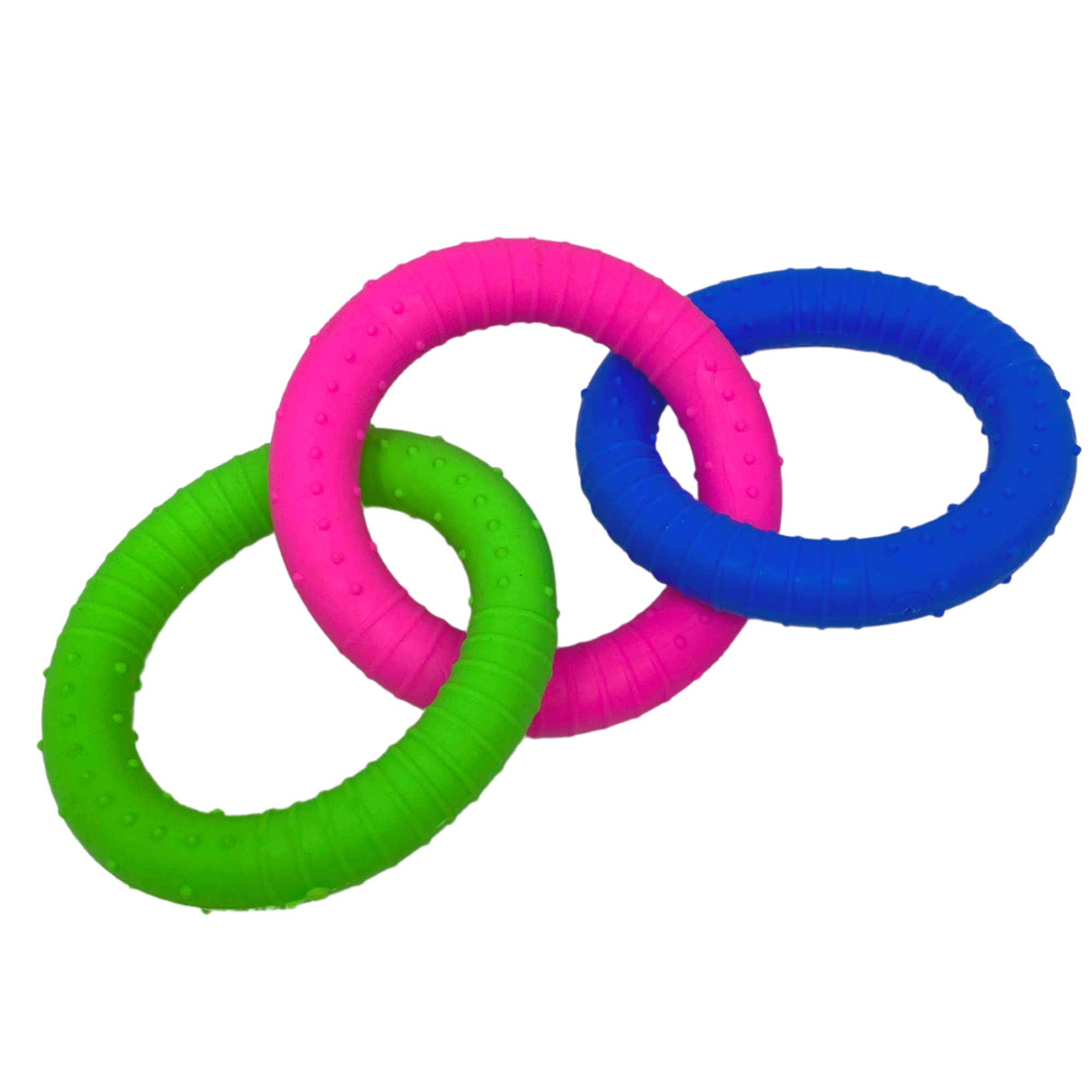 Bonka Bird Toys 2901 3" Diameter 3 Ring-a-Ding Parrot Toy, Macaw, Amazon, African Grey, and Similar Sized Birds