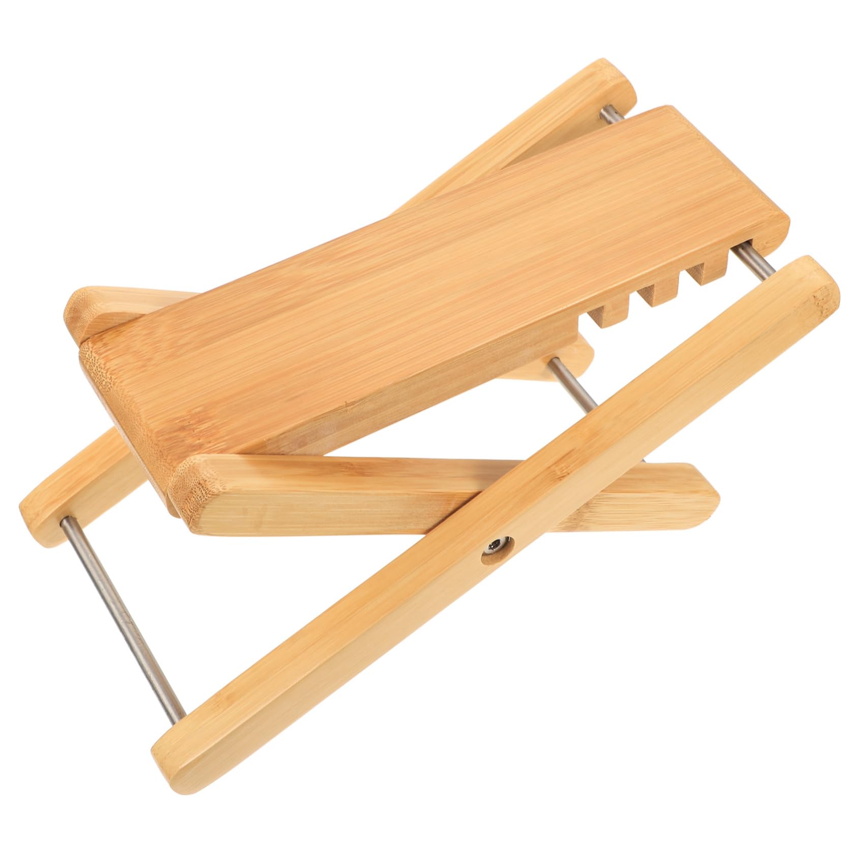 WHAMVOX Guitar Foot Rest Stool Bamboo Footstool Multi-Height Adjustable Essential Practice Accessory