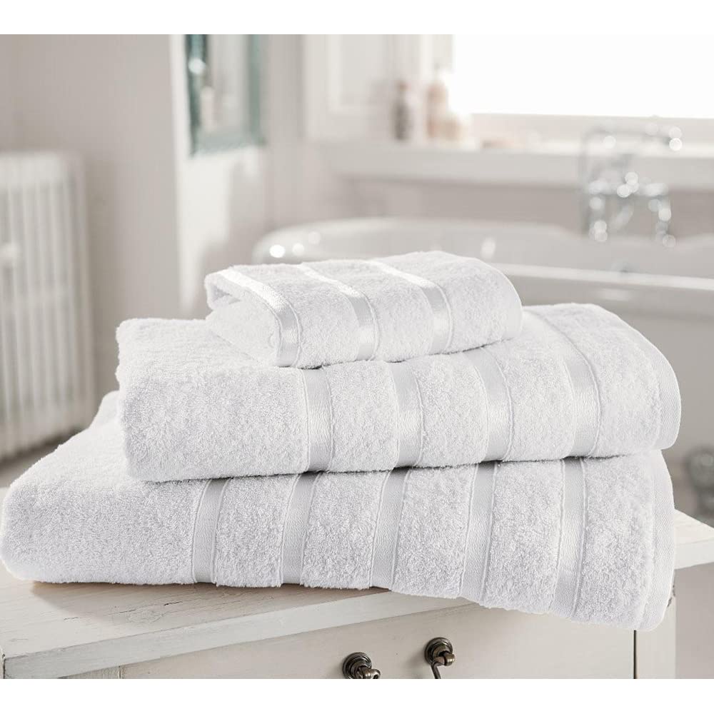 Slumber Nights Bath Sheet Large 90 X 140 cm Soft Absorbent Egyptian Cotton 1 X Bath Sheets, White