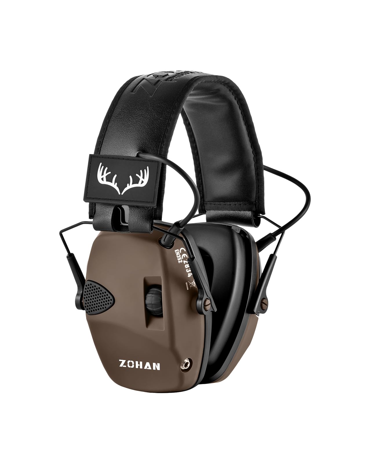 ZOHAN 054 Casque Anti Bruit de Tir Electronique avec 4 patch Protection auditive electronique Casque antibruit Reduction du bruit Amplification du son Casque antibruit pour la chasse Tir SNR 27dB