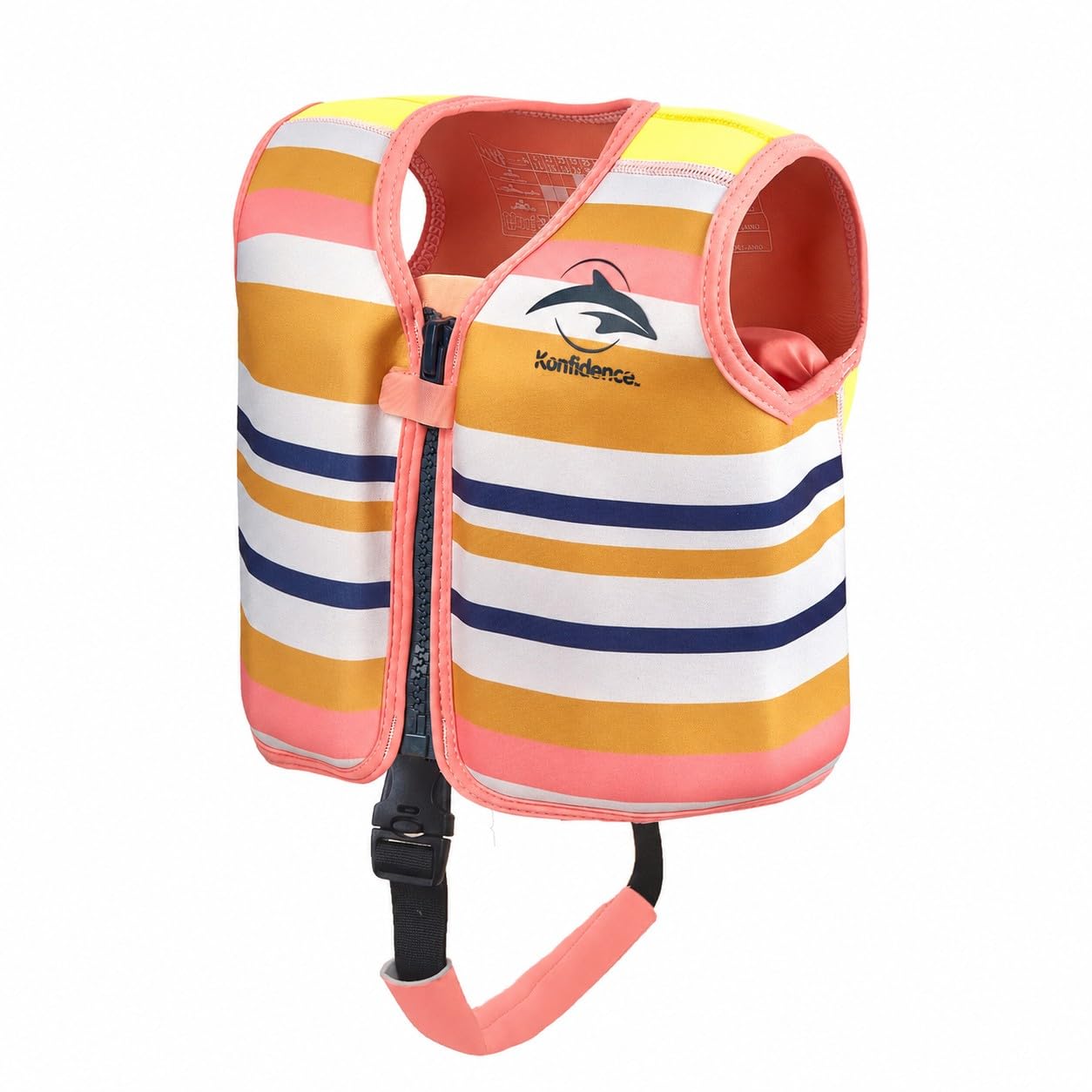 Konfidence Premium Swim Vest – For Baby, Toddler & Kids Up to 12 Years - UKCA/CE & Swim School Approved with Adjustable Buoyancy Ideal for Learning to Swim (Gelato Rose, S (Up to 3 years))