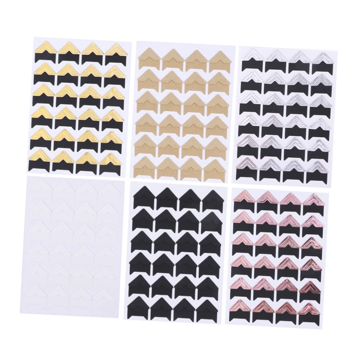 EXCEART 90blätter Fotoecken Aufkleber Selbstklebende Vintage Scrapbooking Sticker Für Fotoalben Tagebücher Und Erinnerungsprojekte Kraft