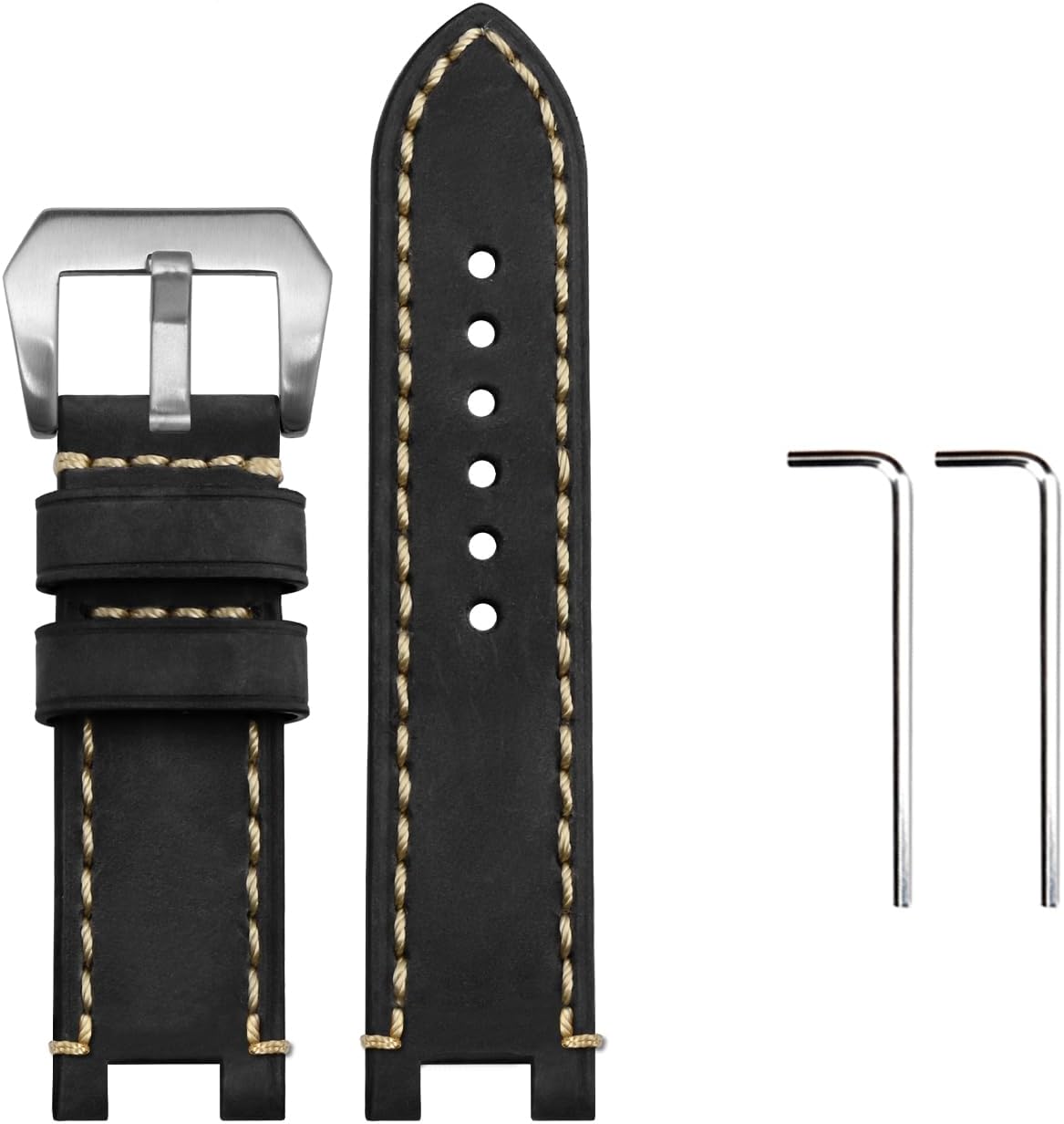 Compatible with Casio G-STEEL Series Watches (Models: GST-B100, S130, S110, S120, W130L) - Genuine Leather Replacement Band Strap