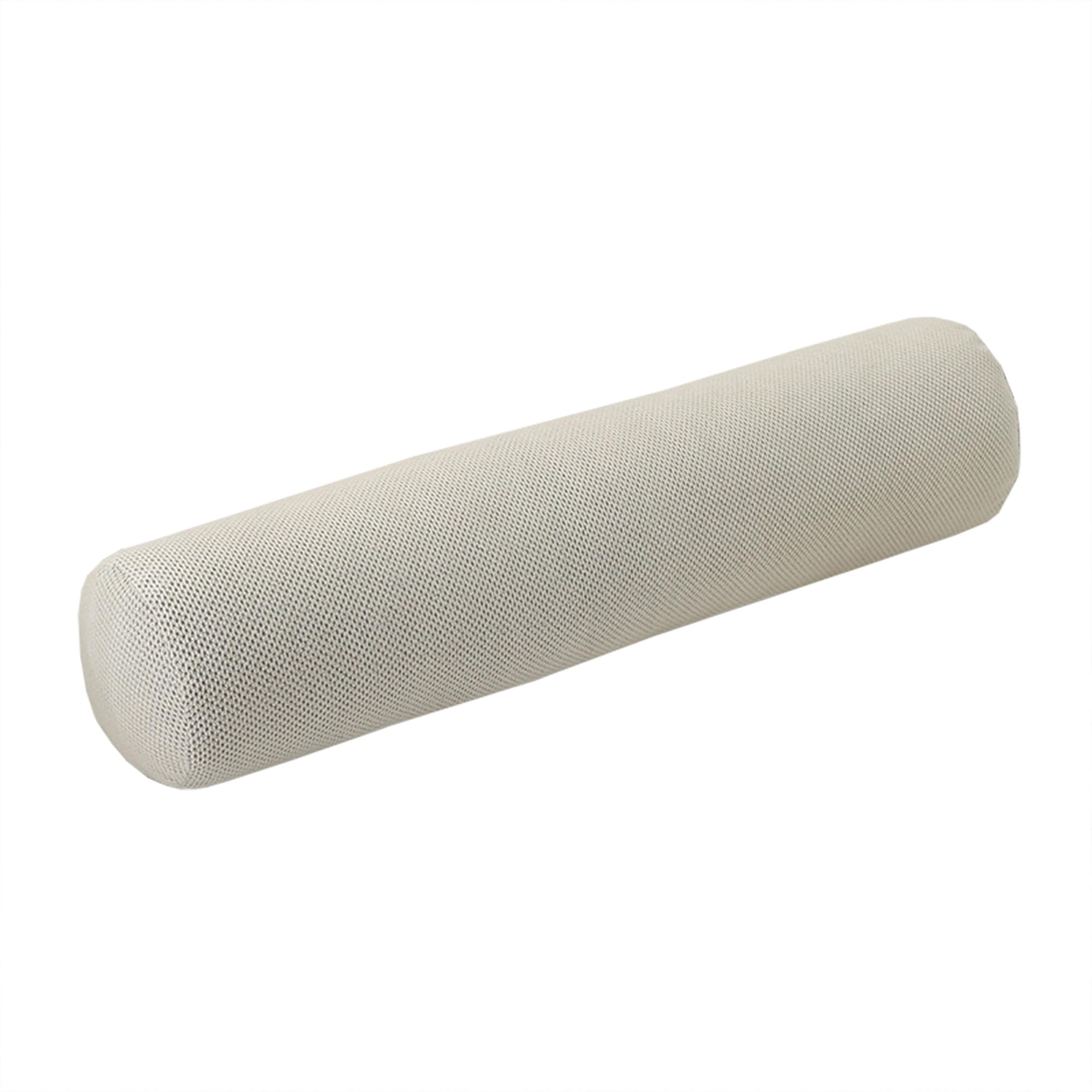 DUOLEH Round Roll Cylinder Pillow Lumbar Support Cushion, Sofa and Bed Pillow Round Bolster Cushion, Bedside Protection Pillow Bed Gap Filler for Sofa Bed Car (120x20cm,White)