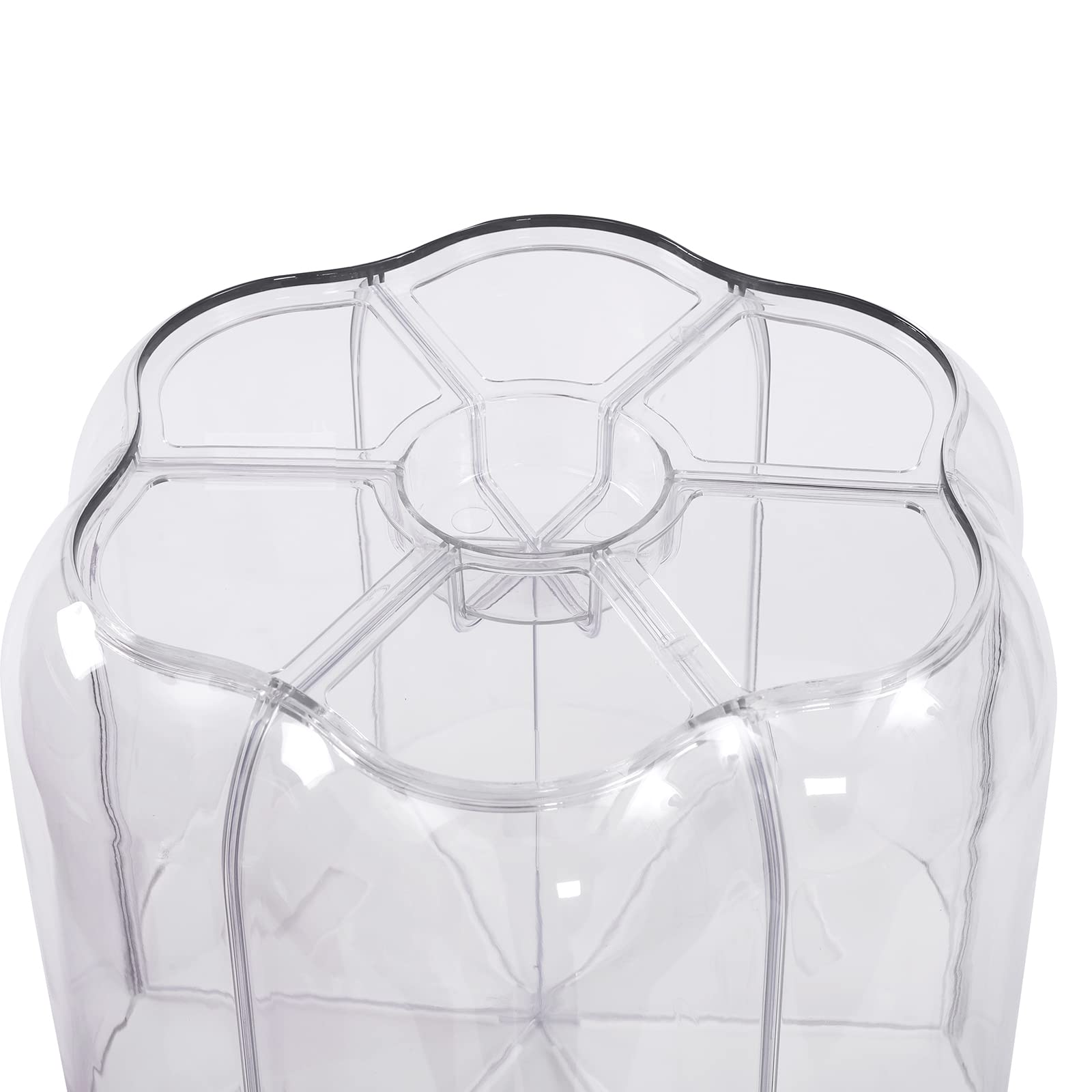 Dispenser di riso, 6 in 1 contenitore rotante per cereali, contenitore trasparente girevole a 360°, contenitore sigillato per riso, fagioli, regalo (12,5 kg)