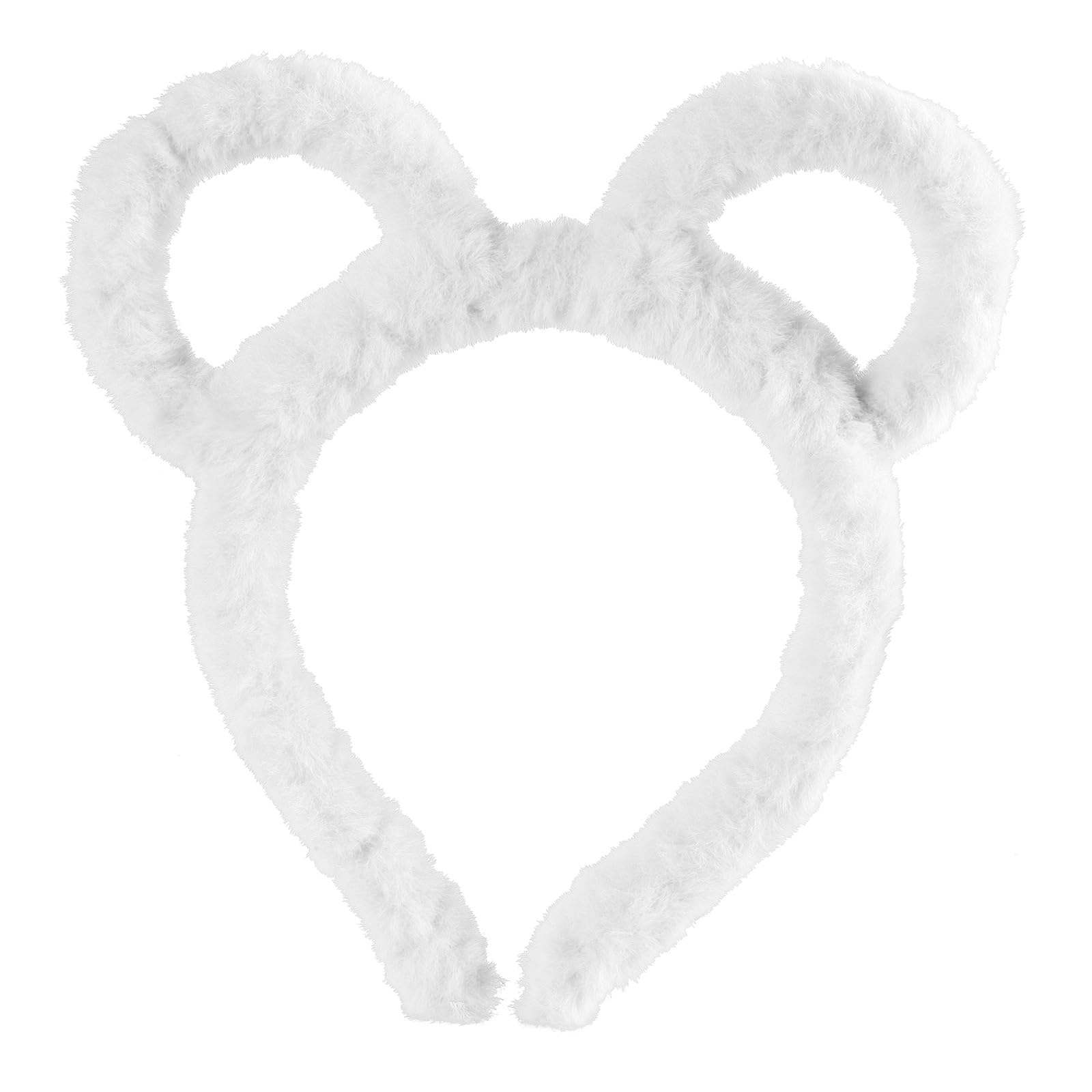 Fentency Korean Women Winter Thick Plush Headbands Cartoon Round Mouse Bear Ears Hair Hoop Candy Color Makeup Metal Bandana Gifts