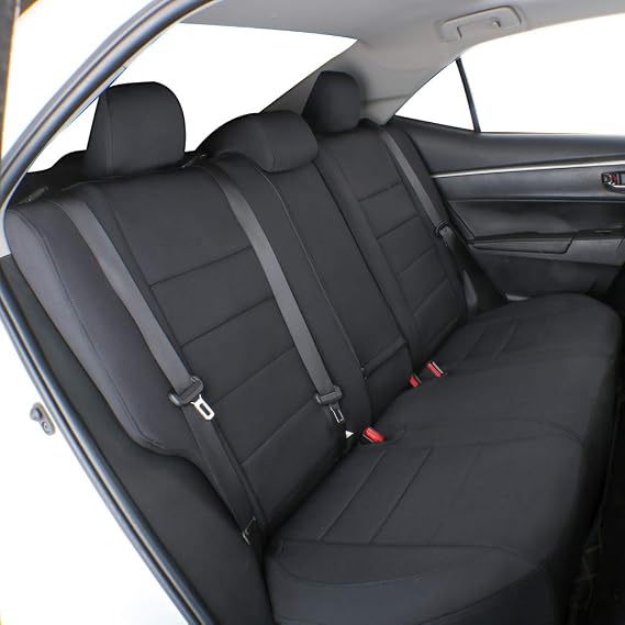 EKR CHR Seat Covers for Toyota CHR 2018,2019,2020,2021,2022,Custom Neoprene Car SUV Trucks Seat Cover Full Set for CHR,Waterproof Seat Cushion Protectors, Neoprene (Black)