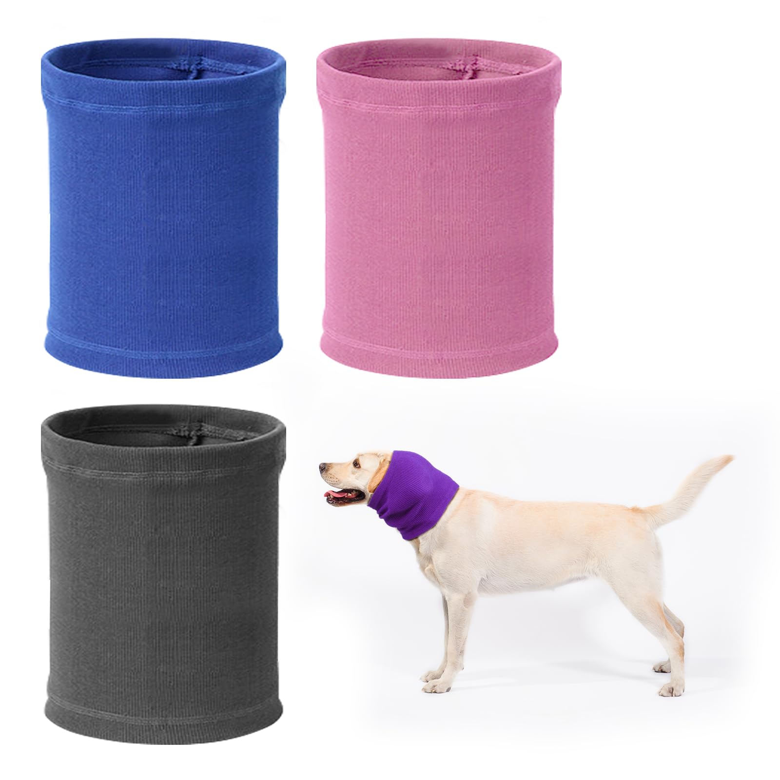 Cache-Oreilles Aomig pour Chiens - Snoods Chauds Protection Oreilles Été/Hiver (Violet-M)